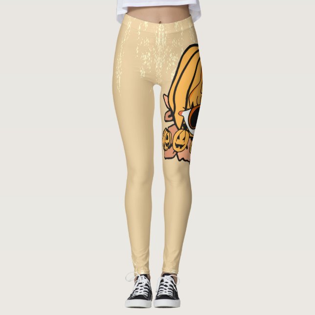 Legging O Olho De Pumpkin Retro (Frente)