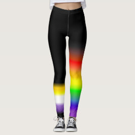 Legging O orgulho alegre nonbinary assimétrico do
