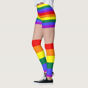 Legging O Orgulho do Arco-Íris de Meias Longas Curta Novid