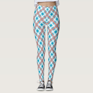 Legging O padrão de abstrato com linha de xadrez sem marc