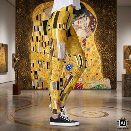 Legging O Padrão do Beijo de Gustav Klimt, Art Nouveau