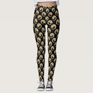 Legging O pássaro-negro como a gemida na lua