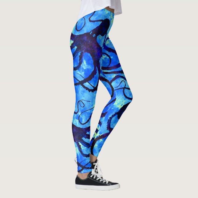 Legging O polvo de Sybille no azul - caneleiras (Direita)