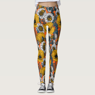 Legging O prado em amarelo e azul