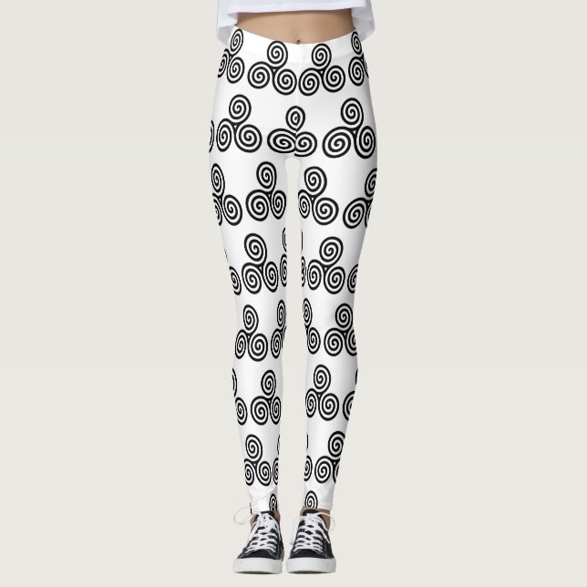 Legging O preto triplo espirala Thunder_Cove (Frente)
