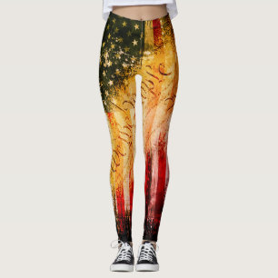 Legging O Retro Rock WE A Bandeira PESSOAS Americana
