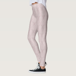 Legging O rosa do damasco cora