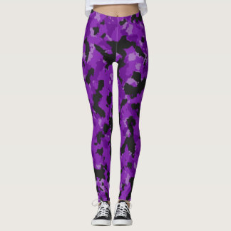 Legging O roxo bebeu caneleiras de Camo