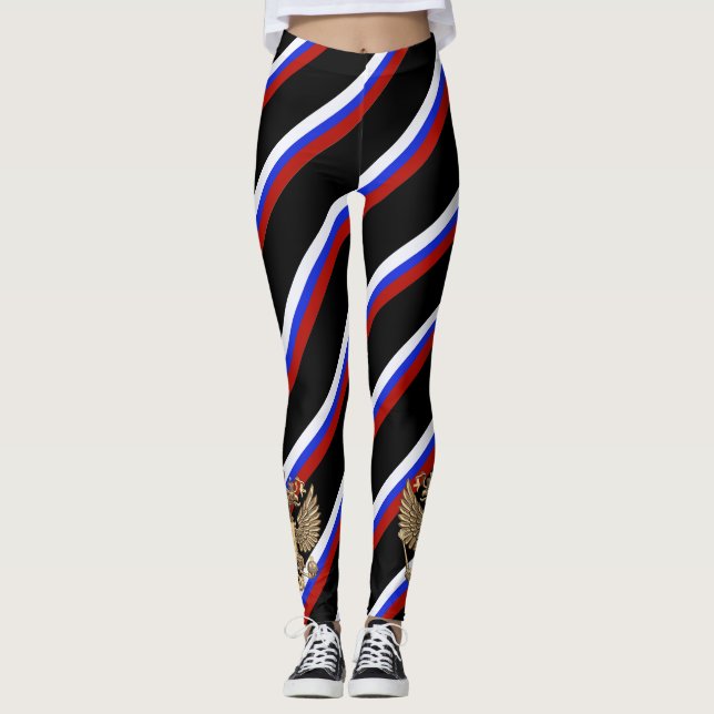 Legging O russo listra a bandeira (Frente)