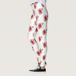 Legging O sangue assustador do Dia das Bruxas Splatters