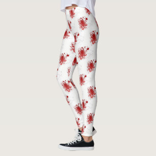 Legging O sangue assustador do Dia das Bruxas Splatters