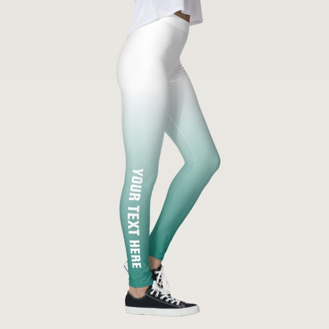 Legging O Teal Elegante Moderno Torna-Se Personalizado (Direita)