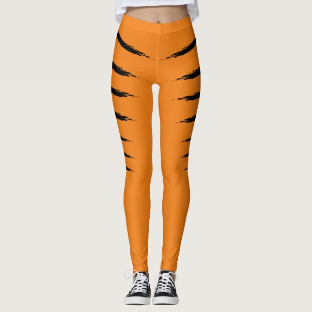 Legging O tigre listra caneleiras (Frente)