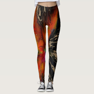 Legging O Voo da Fênix – Renascimento Abstrato Ígneo