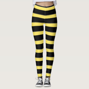Legging O zangão inspirou teste padrão preto/amarelo das