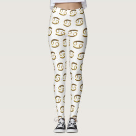 Legging O zodíaco astrológico assina o ouro do cancer do