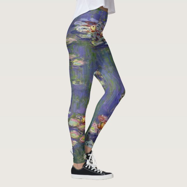 Legging Obra-Prima de Monet Ninféias Pintura (Direita)