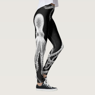 Legging Obscuridade do polvo do vintage