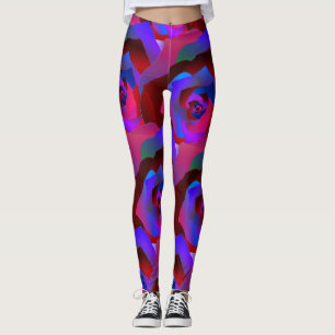 Legging Obscuridade glamoroso - o abstrato roxo vermelho