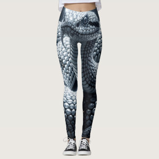 Legging Obsidiana Preta e Víbora de Diamante