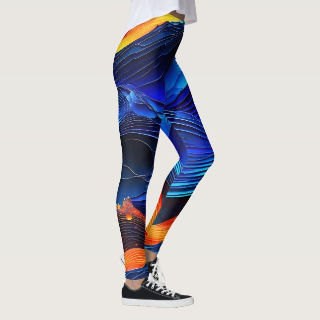 Legging Ocean Lava "Aquaflame" (Direita)