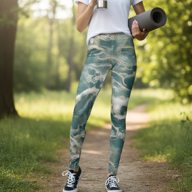 Legging Ocean Waves Marble (Criador carregado)