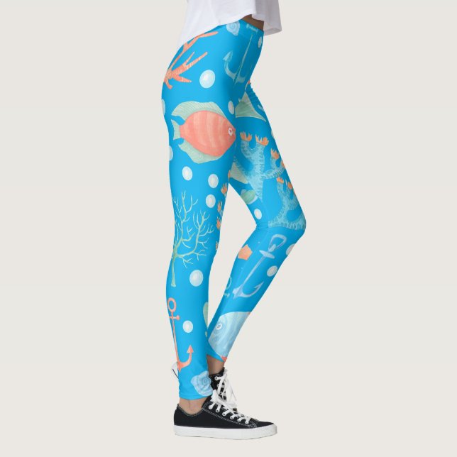 Legging Oceano Tropical Fish Design Mermaid Girens (Direita)