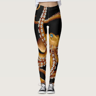 Legging Octopus Azul Olho Negro