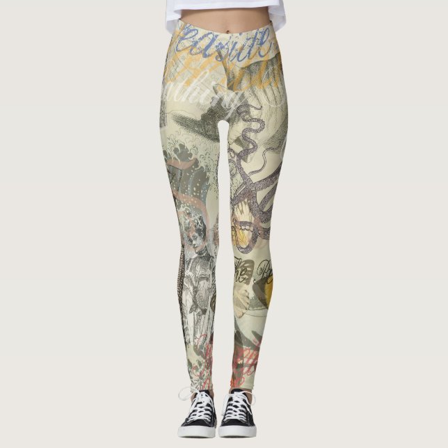 Legging Octopus Beach Vacation Victorian Gothic Fun (Frente)