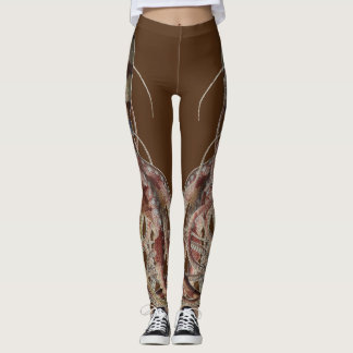 Legging Octopus de toque azul duplo - virado para o lado