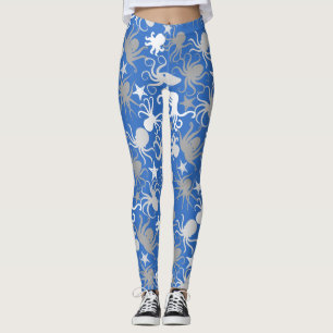 Legging Octopus Pattern.b LBlue BG