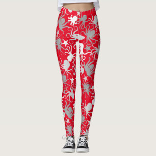 Legging Octopus Pattern.b Vermelho BG