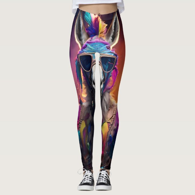Legging Óculos Azuis Funky Donkey (Frente)