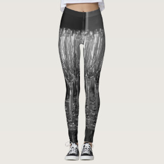 Legging Óculos de champanhe desenhados por leggens