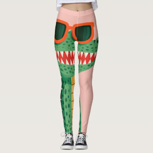 Legging Óculos de sol de crocodilo engraçados, animal de d
