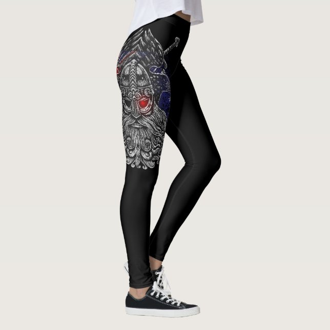 Legging Odin ravens espadas viking Mythology bandeira da A (Direita)