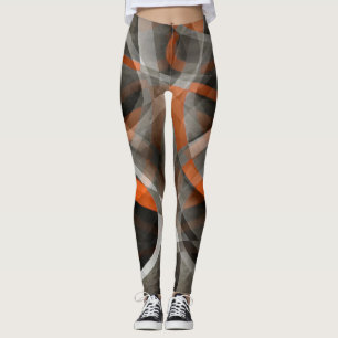 Legging Oitenta Vibes Queimados Laranja e Curva Camada de