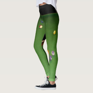 Legging Oito Pintura De Mesa Com Bolas E Cues,