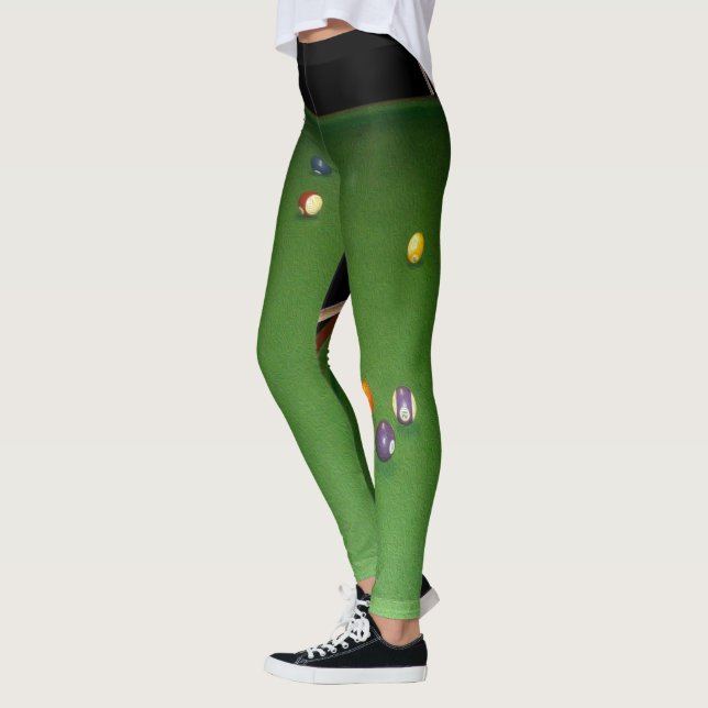 Legging Oito Pintura De Mesa Com Bolas E Cues, (Esquerda)