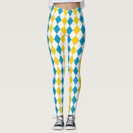 Legging Oktoberfest Outfit Bayern Blue Yellow e White