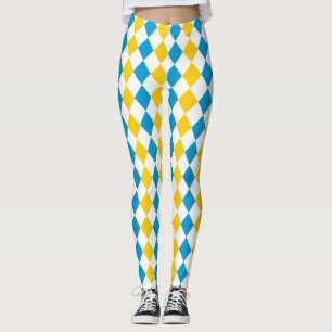 Legging Oktoberfest Outfit Bayern Blue Yellow e White