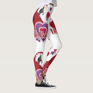 Legging Olá Bebê Papagaio Com Corações