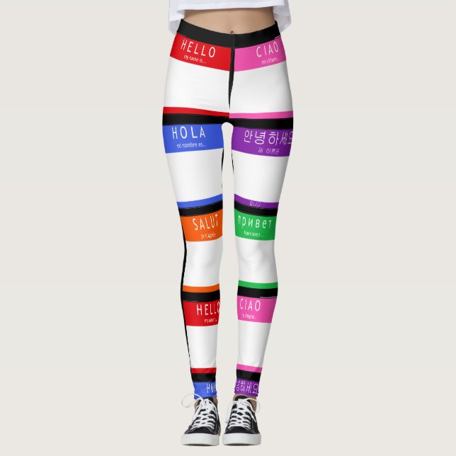 Legging Olá Colorida Meu Nome É (Frente)
