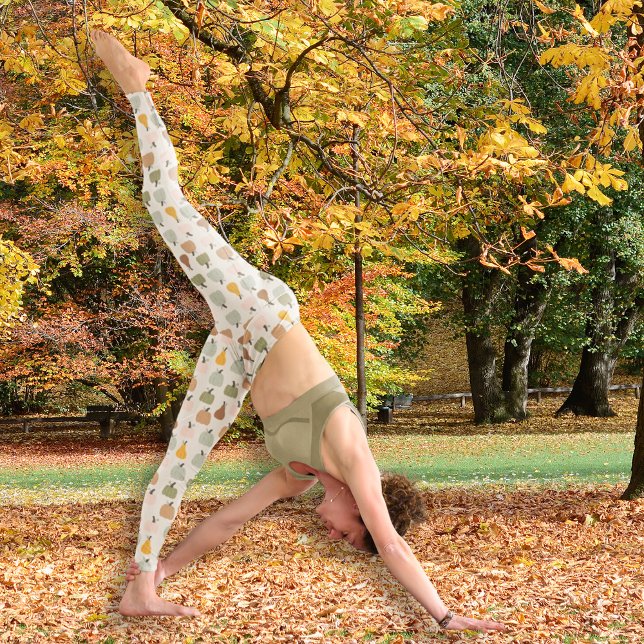 Legging Olá, padrão de abóboras de aquarelas All-Over-Impr (Hello watercolor pumpkins pattern All-Over-Print Leggings)