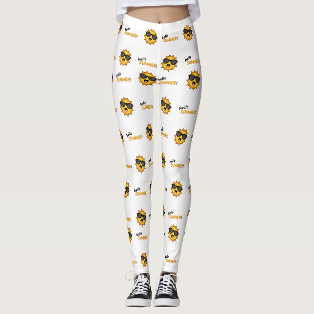 Legging Olá Summer Sun com óculos de sol (Frente)