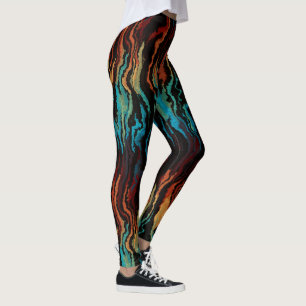 Legging Olhando para o abstrato de Fogo