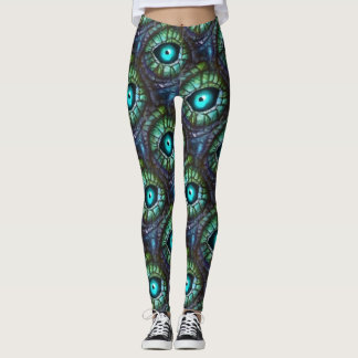 Legging Olho Abstrato Azul Verde