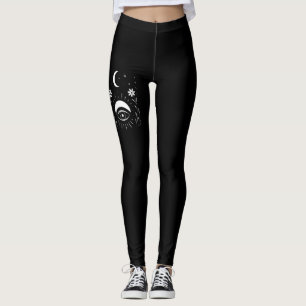 Legging Olho Boho Preto e Branco Ousado
