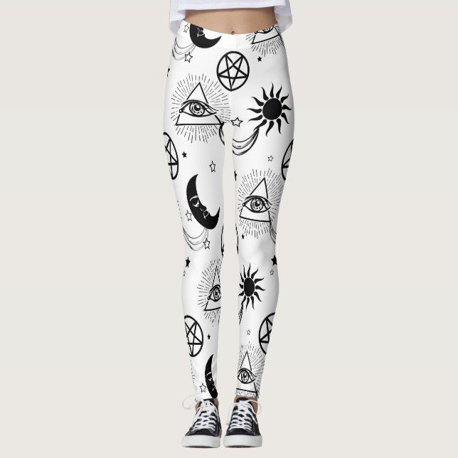 Legging olho iluminado por halloween (Frente)