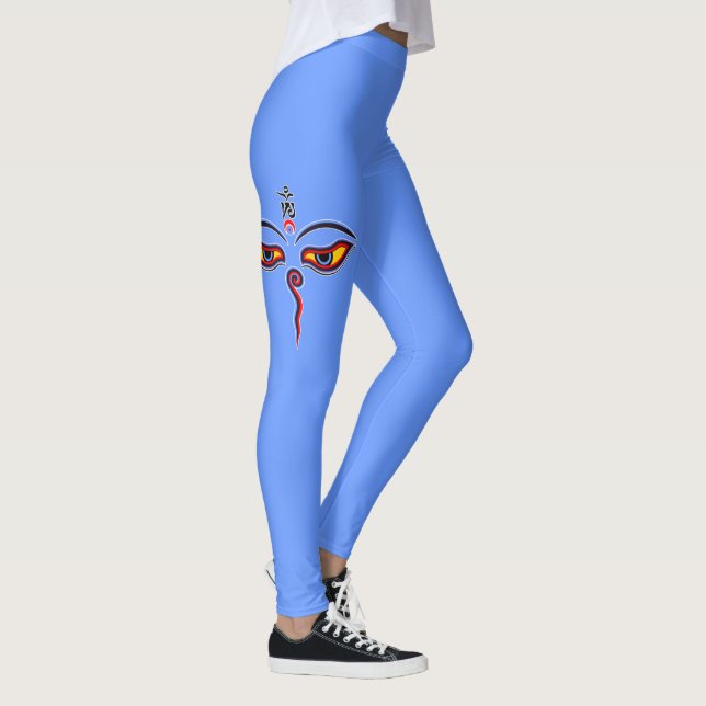 Legging Olhos de Sabedoria de Buda - olhos do templo Bodhn (Direita)